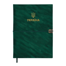 Ежедневник датир. 2026 PATRIOT VELOUR, A5, зеленый, иск.кожа