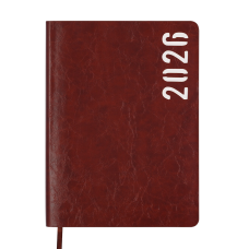 Щоденник дат. 2026 MIND, A5, коричневий, штучна шкіра