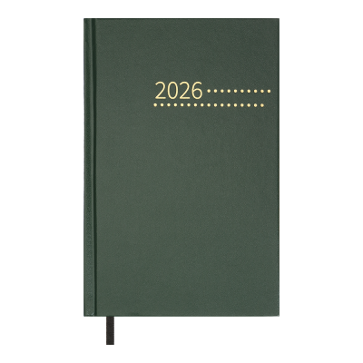 Щоденник датов. 2026 ZEST, A5,зелений , бумвініл