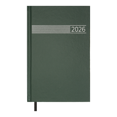 Щоденник дат. 2026 TIME, A5, зелений, бумвініл