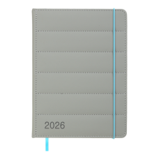 Ежедневник датир. 2026 AURA, A5, серый, иск.кожа/поролон