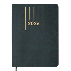 Щоденник дат. 2026 MEMORY, A5, зелений, штучна шкіра