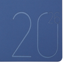 Щоденник датир. 2026 STEEL, A5, синій, штучна шкіра