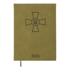 Ежедневник датир. 2026 FORCES, A5, светло-коричневый, иск.кожа/поролон
