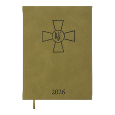 Ежедневник датир. 2026 FORCES, A5, светло-коричневый, иск.кожа/поролон