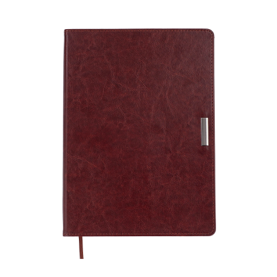 Щоденник недат. SALERNO, L2U, А4, коричневий, штуч.шкіра, 336 стор