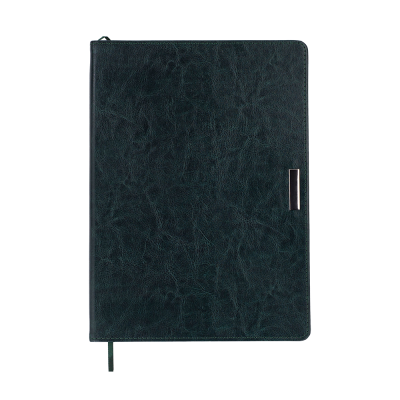 Щоденник недат. SALERNO, L2U, А4, зелений, штуч.шкіра, 336 стор