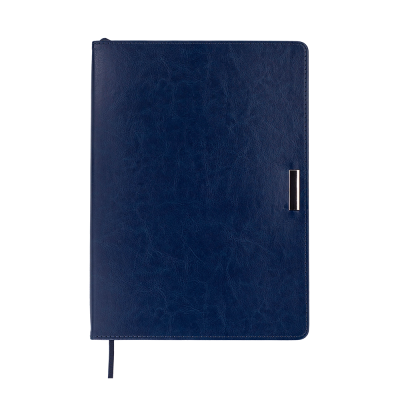 Щоденник недат. SALERNO, L2U, А4, синій, штуч.шкіра, 336 стор