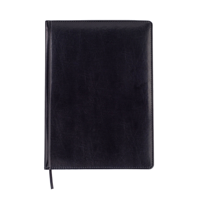 Щоденник недат. BRAVO, L2U, A4, чорний, штуч.шкіра/поролон, 336 стор