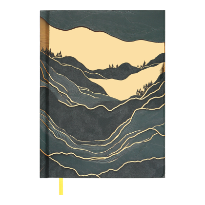 Щоденник недатов. поліграфічний FILLING, A5, золотий, 336 стор