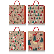 Пакет паперовий подарунковий, М:26х32х10см, тиснення фольгою  BM.2000163