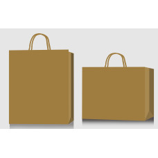 Пакет паперовий подарунковий, горизонтальний 26х38х21см, золотий  BM.2000140-23