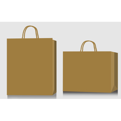 Пакет паперовий подарунковий, горизонтальний 26х38х21см, золотий  BM.2000140-23