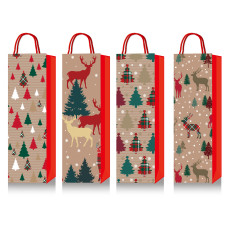 Пакет паперовий подарунковий, Wine bottle: 11х38х11 см, тиснення фольгою BM.2000185