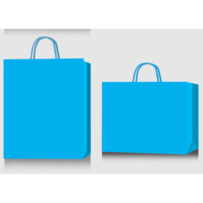 Пакет паперовий подарунковий, горизонтальний 17.5х25х17см, блакитний  BM.2000139-14