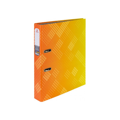 Папка-регистратор A4 Optima 50мм с печатной обложкой, оранжево-желтая - O35444 Optima