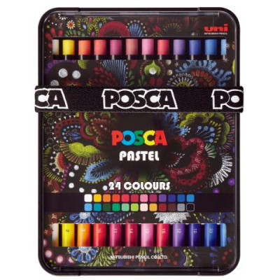 Пастель восковая POSCA PASTEL, 24 цветов - KPA-100/24C UNI