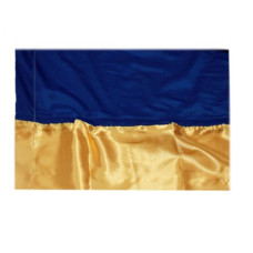 Флаг Украины (1000х1500) трикотаж синий+атлас золото