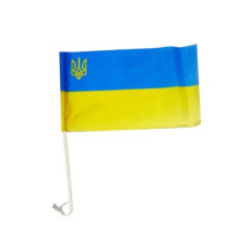 Флаг Украины на присоске для авто (15х10)