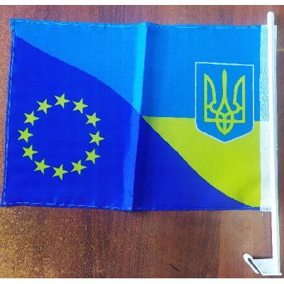 Флаг Украина / Евросоюз (30х45) авто - 628260 Axent