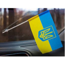 Флаг Украины на присоске ( 14х21 ) авто