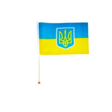 Прапор України на паличці (12х20)