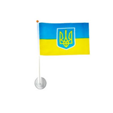Прапор України на присосці (12х20) авто