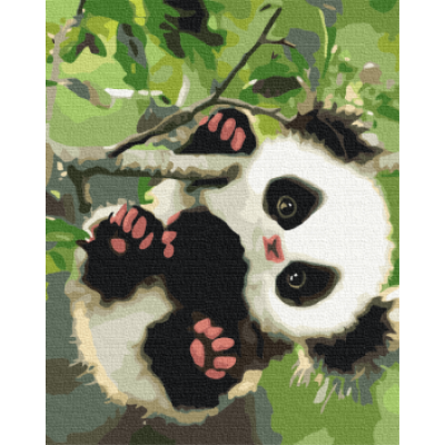 Картина за номерами "Грайлива панда", 40*50, KIDS Line - ZB.64006 ZiBi