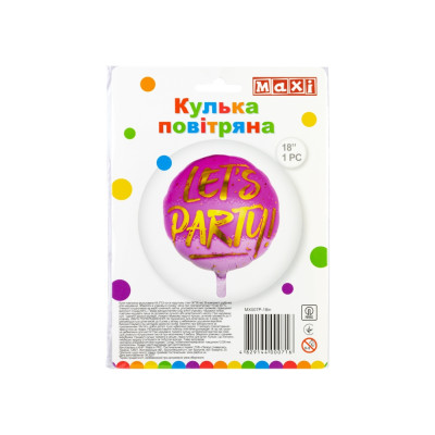 Куля повітряна фольгована фігурна, розмір 36*36 см - MX007P-18in Maxi