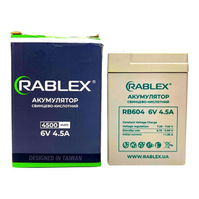 Акумулятор Rablex 6v-4.5Ah (RB604) - MB-86751 VIDEX