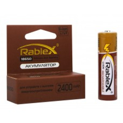 Аккумулятор Rablex 18650 Li-lon 2400 mAh (1/40/400) - aim.8206 VIDEX