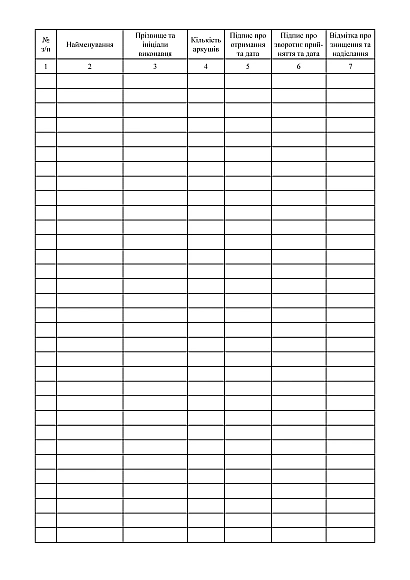 Книга обліку робочих зошитів, дод.47, А4 вертикальна, 100 арк., тверда палітурка