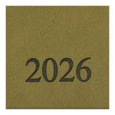 Щоденник датований 2026 FORCES, A5, світло-коричневий, штучна шкіра/поролон