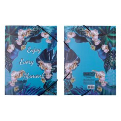 Папка на резинке В5, EXOTIC, ARABESKI, голубая BM.3959-14