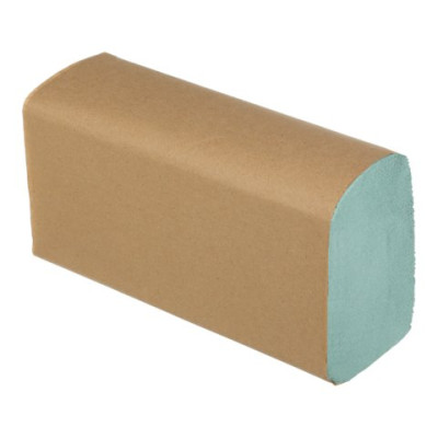 Рушники макулатурні Z-подібні, 200 шт., 22х23 см, зелені BUROCLEAN