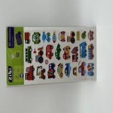 3D наліпки Робочі автівочки 18 см, KIDS Line