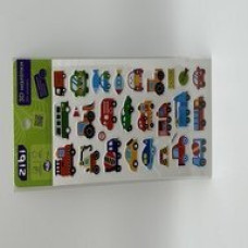 3D наліпки Робочі автівочки 18 см, KIDS Line