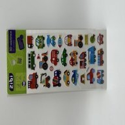 3D наліпки Робочі автівочки 18 см, KIDS Line