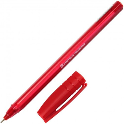 Ручка масляна Hiper Accord HO-500 червона 50/2000шт/уп - 22134 Hiper