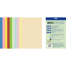 Набор цветной бумаги PASTEL+INTENSIVE, EUROMAX, 10 цв., 20 л., А4, 80 г/м²
