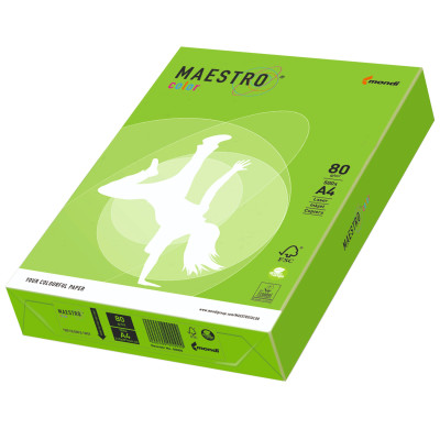 Бумага цветная А4 80 г/м 500л Maestro Color Intensive MA42 Spring Green зеленый - 12970 MONDI