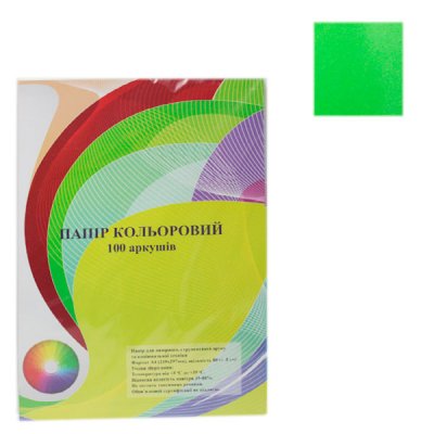 Папір Paperline А4 80г/м2 (100л) 230 зелений** - 634135