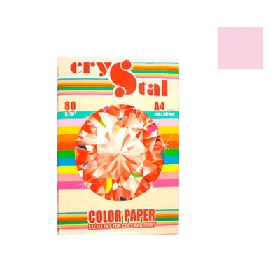 Бумага CRYSTAL COLOR PAPER А4 80г/м2 (100л) 185 светло-сиреневый ** - 630826 Crystal