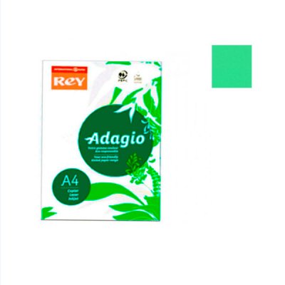 Бумага цветная REY Adagio А4 80 г/м2 (500 листов) 41 зеленая 625457