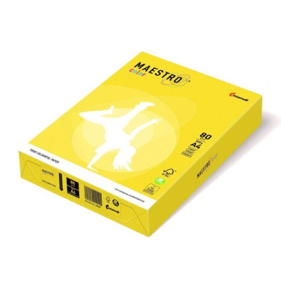 Папір кольоровий А4 80 г/м 500л Maestro Color Neon Yellow жовтий - 12975 MONDI