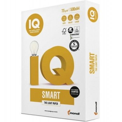 Бумага А4 500л IQ SMART (Mondi) 75 г/м.кв. A+TRIOTEC® technology 20452
