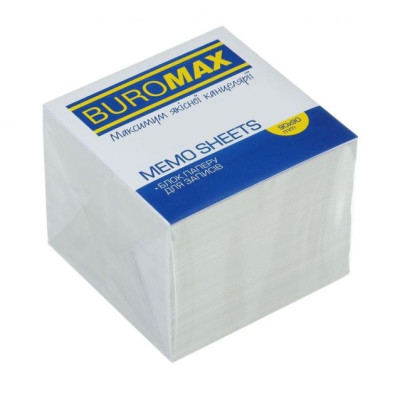 Блок белой бумаги для записей, JOBMAX, 90х90х70 мм, не склеенный - 24909 Buromax