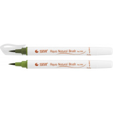 Маркер-пензлик акварельний STA 3700 AQUA NATURAL BRUSH 3700, зелений оливковий