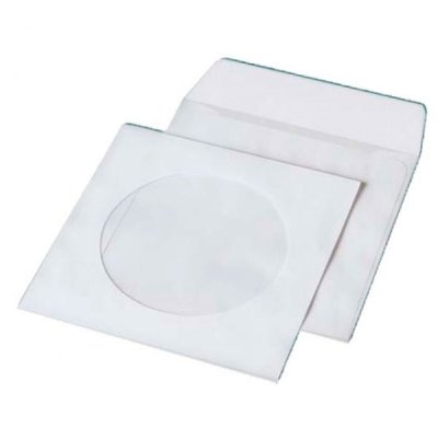 Конверт для дисків CD МК білий 90гр з вікном (6108) - 633353 KUVERT