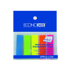 Стикеры-закладки Economix, 12х45, пластиковые